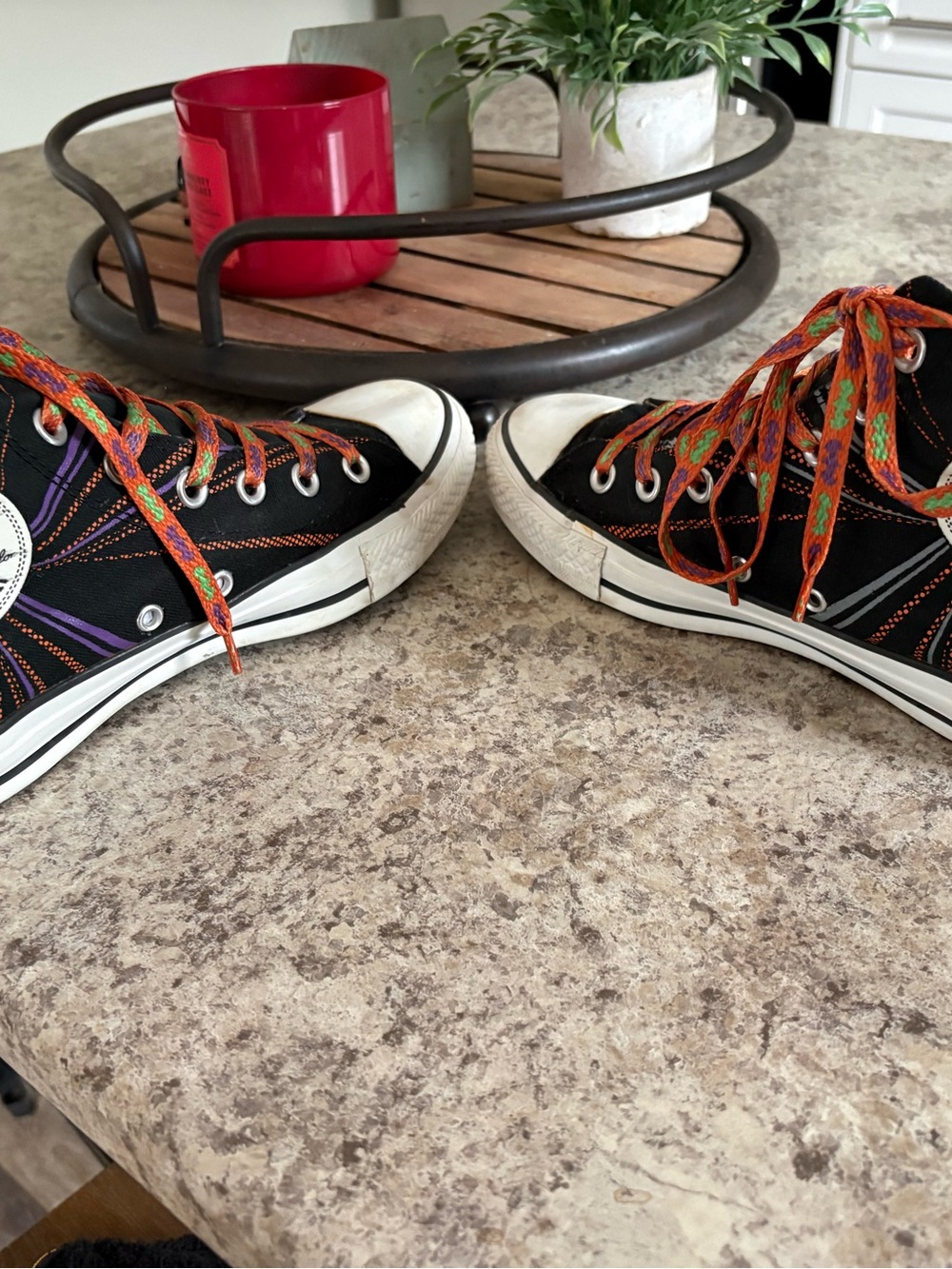The Joker Graphic High-Top Sneakers - Black, Purple, Orange, Green - Picture 6 of 16